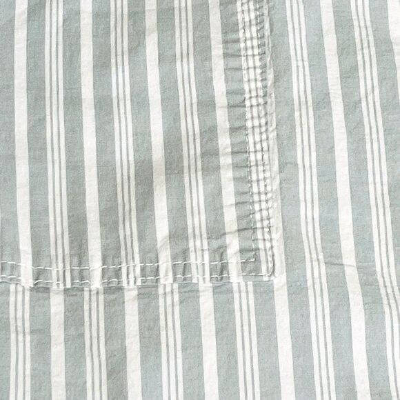 Lee Denim Jean Skirt Skort Stripe Gray White 14 M - Picture 2 of 12